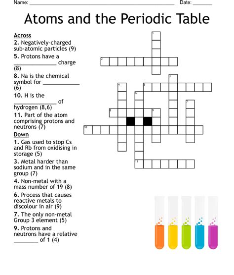 Atoms And The Periodic Table Crossword WordMint