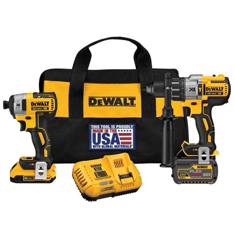 Dewalt Flexvolt 60 Volt And 20 Volt Max Lithium Ion Cordless Brushless Combo Kit 2 Tool W 2ah