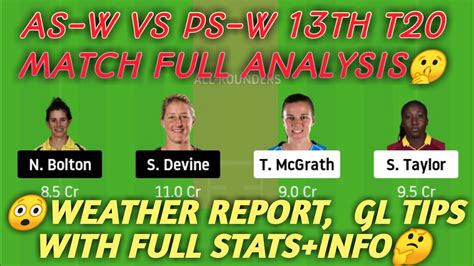 As W Vs Ps W Dream Team Prediction As W Vs Ps W Dream Team Th