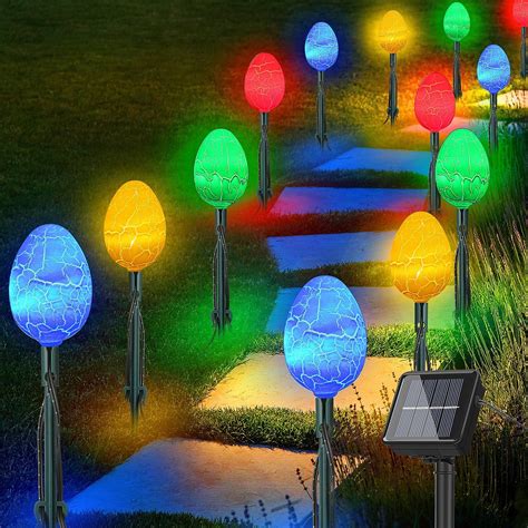 Skmuvhys Firefly Garden Lights Solar Outdoor Pack Leds Solar Powered