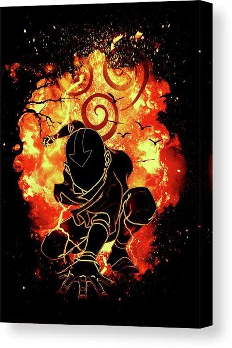 Avatar Canvas Print Featuring The Digital Art Avatar Aang The Last