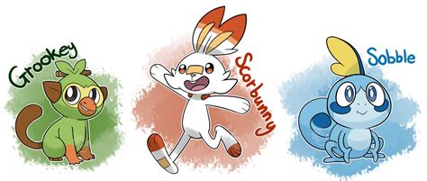 Pokemon Gen 8 Starters By Sketchtablet On Deviantart