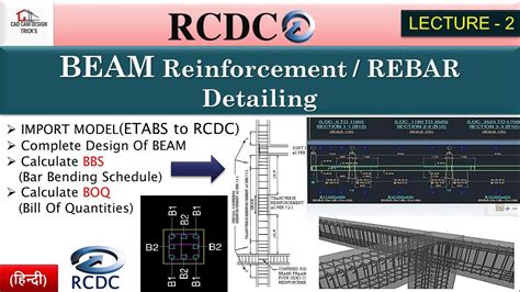 Design Of Rcc Beam Via Rcdc Staad Pro Etabs Autocad File