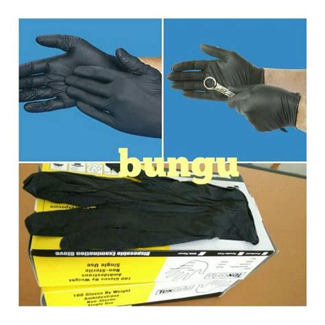 Jual Sarung Tangan Nitril Hitam Nitrile Glove Black Shopee Indonesia