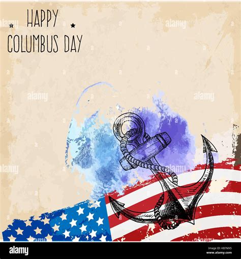 Happy Columbus Day Illustration Stock Vector Image And Art Alamy