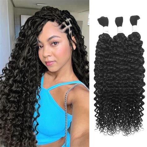 Amazon Human Braiding Hair For Boho Braids 3 Bundles 150g 14Inch