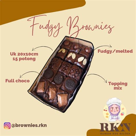 Jual Brownies Fudgy Premium Ukuran 20x10 Cm Brownies Panggang Shopee