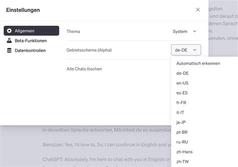 ChatGPT Sprache ändern Einfache Anleitung 2024