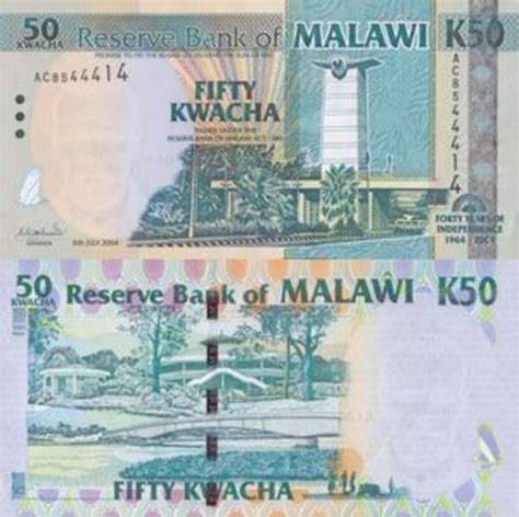 50 Kwacha 40 Years Of Independence Malawi Numista