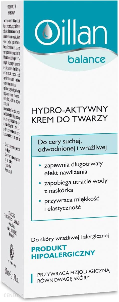 Dermokosmetyk Oillan Balance Hydro Aktywny Krem Do Twarzy Ml