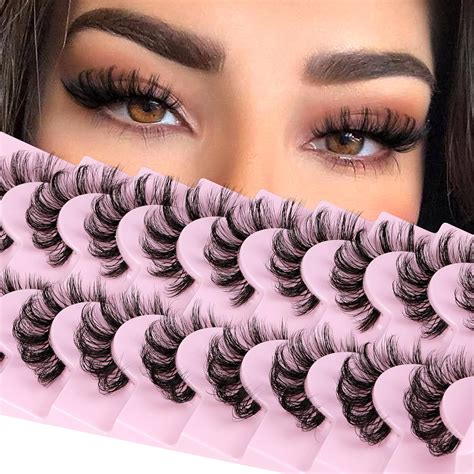 Amazon Alphonse Russian Lashes Clear Band False Eyelashes Natural