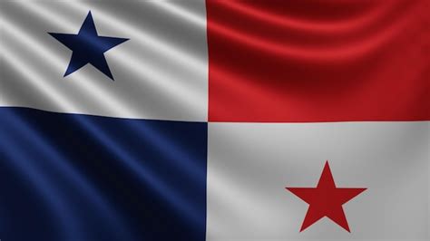 Premium Photo | Render of the Panama flag flutters in the wind closeup ...