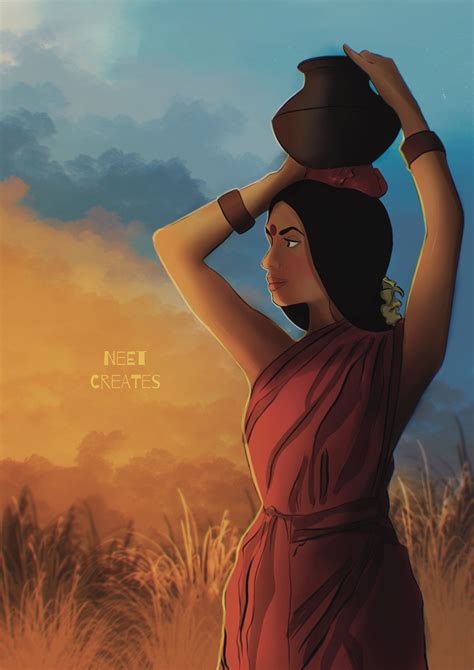 Artstation Indian Village Woman