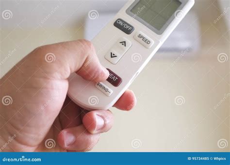 Remote Control For Increase Temperature Stock Image Image Of Pointing