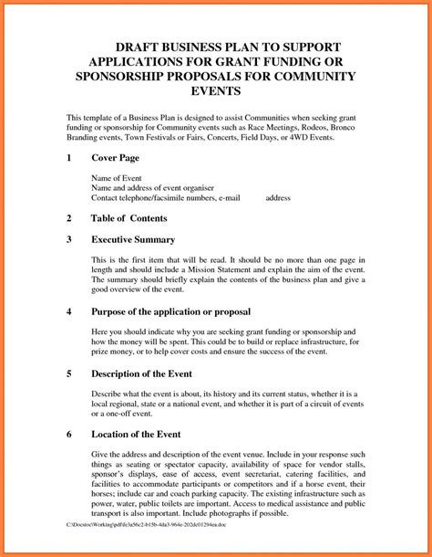 Event Sponsorship Proposal Template Free