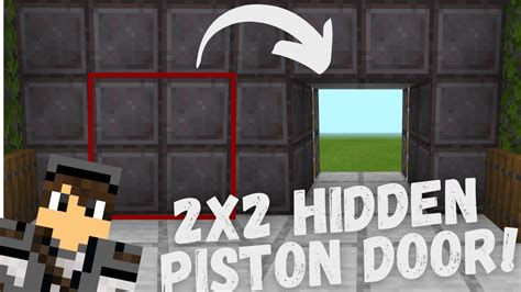 How To Build X Hidden Piston Door Minecraft Bedrock Youtube