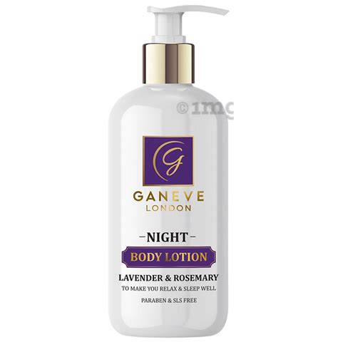 Ganeve London Night Body Lotion Lavender And Rosemary Buy Pump Bottle Of