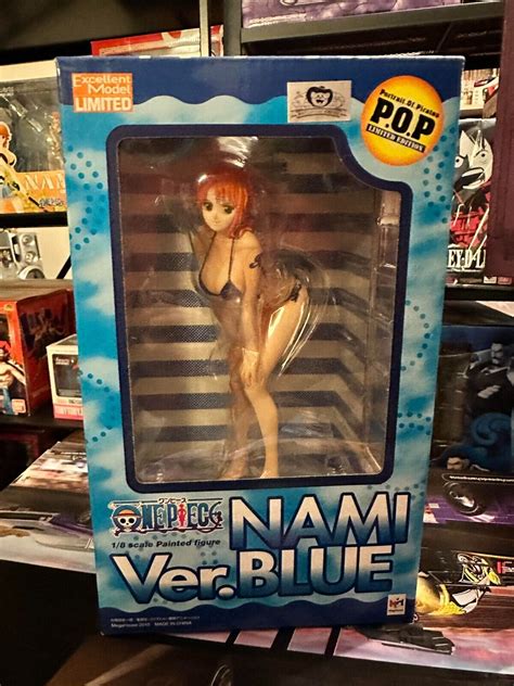 Megahouse One Piece Portrait Of Pirates Nami Limited Edition Blue