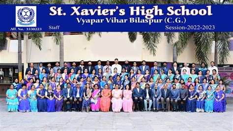 School Staff 2022 23 St Xaviers High School Vyapar Vihar Bilaspur