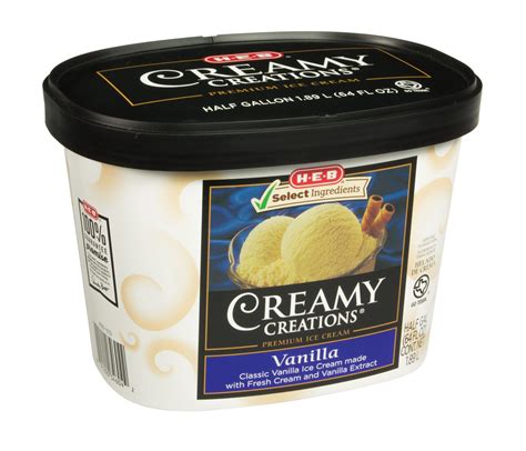 H E B Select Ingredients Creamy Creations Vanilla Ice Cream Shop Ice