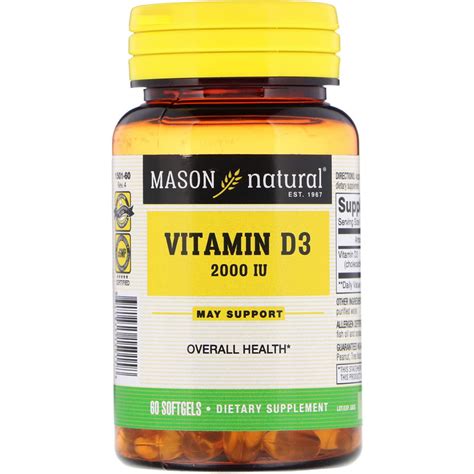 Mason Natural Vitamin D Iu Softgels Iherb