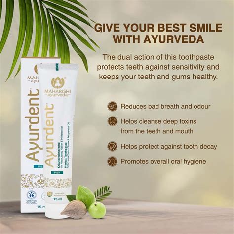 Buy Maharishi Ayurveda Ayurdent Mild Herbal Ayurvedic Toothpaste All Natural 21 Ayurvedic