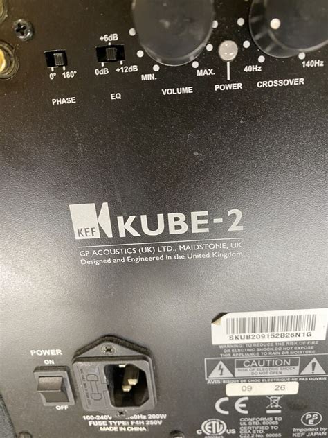 Kef Kube Subwoofer Schwarz Ebay