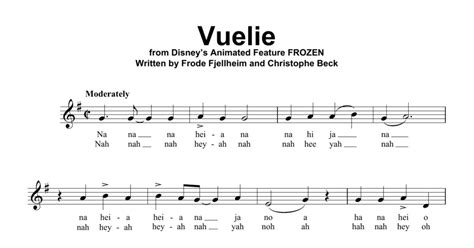 Vuelie From Disneys Frozen Pro Vocal Print Sheet Music Now