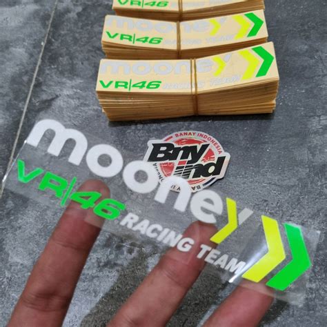 STICKER Stiker MOONEY VR46 RACING TEAM CUTTING Lazada Indonesia