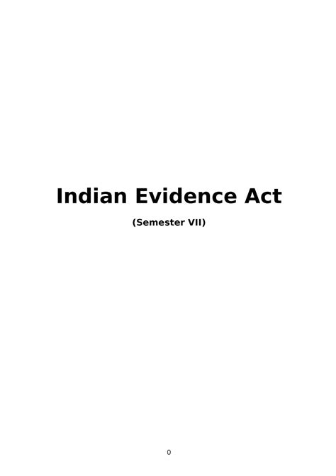 109 Notes Evidence Indian Evidence Act Semester VII UNIT 1 LAW OF