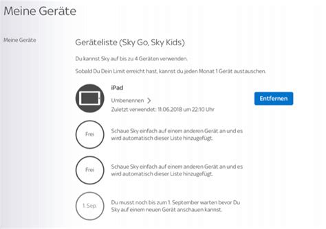 Sky Go Geräteliste Gerät Wird Nicht Angezeigt Sky Community