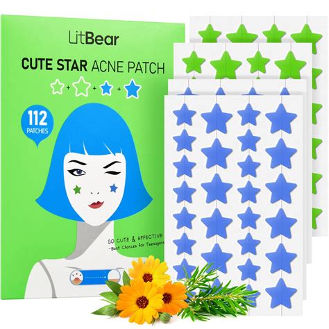 Amazon LitBear Acne Patch Pimple Patch Blue And Green Star Acne