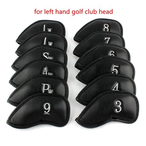 Craftsman Golf Left Hand Iron Club Head Covers 12pcs Set 3~9 Pw Aw Sw Lw Lw Black