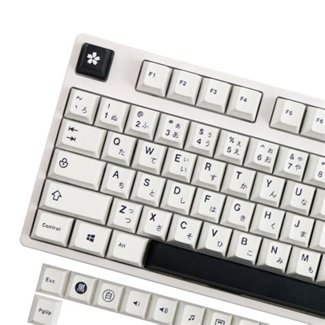 Minimalist White Black Style Pbt Keycaps For Mechanical Keyboard Mx