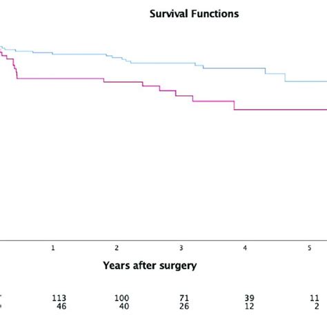 Kaplan Meier Curve Representing Postoperative Survival Download Scientific Diagram