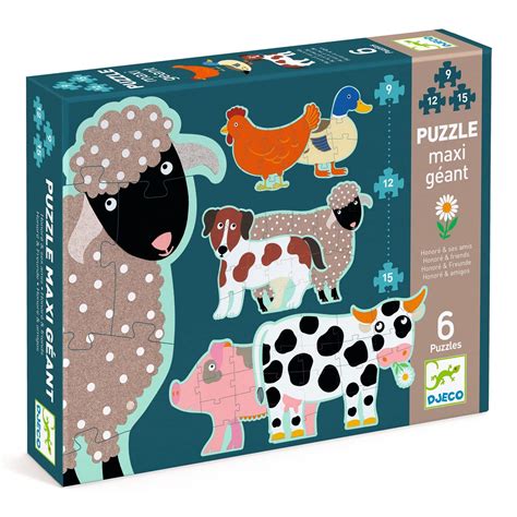 PUZZLE MAXI GÉANT 9 12 15 pcs DJ07112 Djeco Les Petits Futés