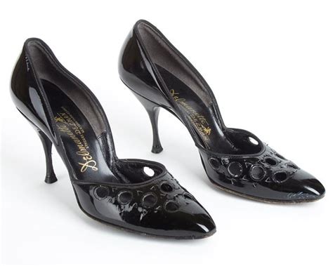 Items Similar To Vintage 50s 60s Delman Black Patent Leather Stilettos