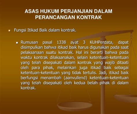 Dasar Dasar Hukum Kontrak Ppt Hukum