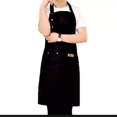 Jual Apron Celemek Barista Korean Style Pria Wanita Celemek Dapur Masak