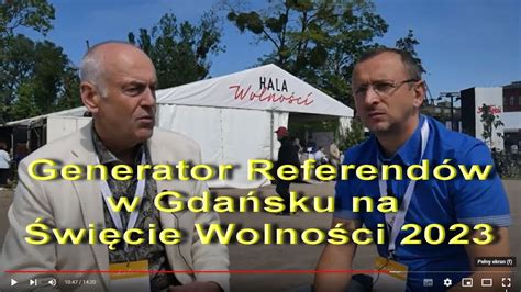 Generator Referend W Na Wi Cie Wolno Ci Gda Sk Youtube