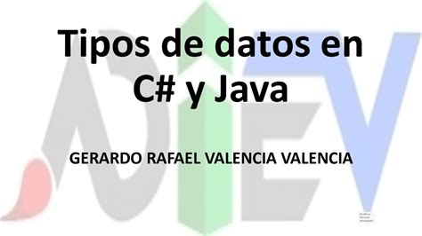 Tipos De Datos En C Y Java Youtube