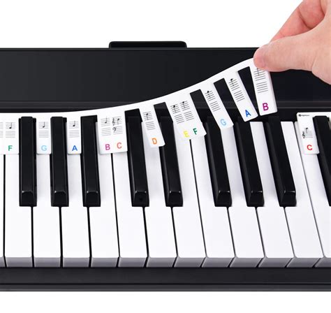 Snapklik.com : Removable Piano Key Stickers Labels For Beginners Kids