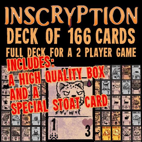 Inscryption Card Game Plus Box And R Place Stoat Card Etsy Uk