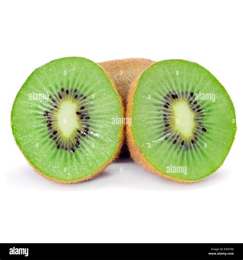 Kiwi Cut In Half Cut Out Stock Images Pictures Alamy