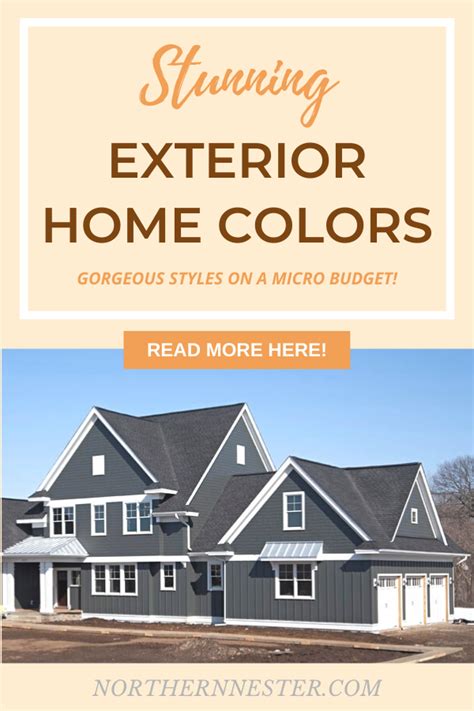 Dark Gray Siding With White Trim Exterior Color Selections In