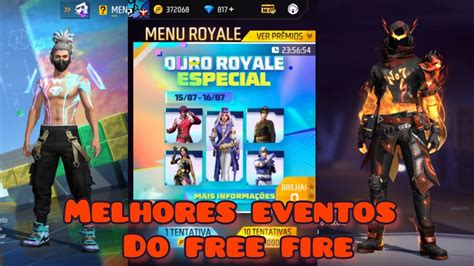 Melhores Eventos Do Free Fire Token Royale Incubadora 3x1 Ouro