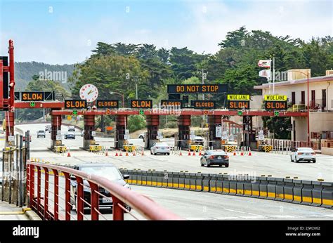 A Toll Booth At The Golden Gate Bridge In San Francisco California