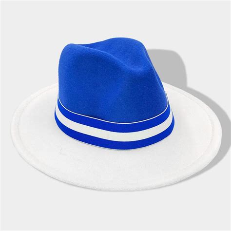 Expressions Jewelry & Accessories » Blog Archive » Blue and White Fedora Hat