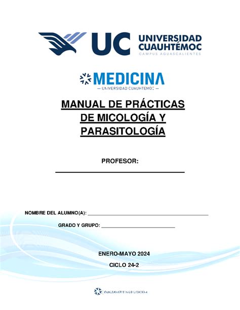 Manual De Laboratorio Micologia Y Parasitologia Manual De