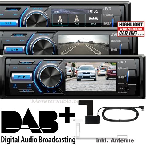 Monsteraudio Jvc Kd X Dbt Dab Bluetooth Din Autoradio Tft